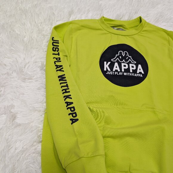 Kappa Unisex Crew Neck Light Green Pullover Loopknit with logo Sweatshirt NWOT - Picture 4 of 8